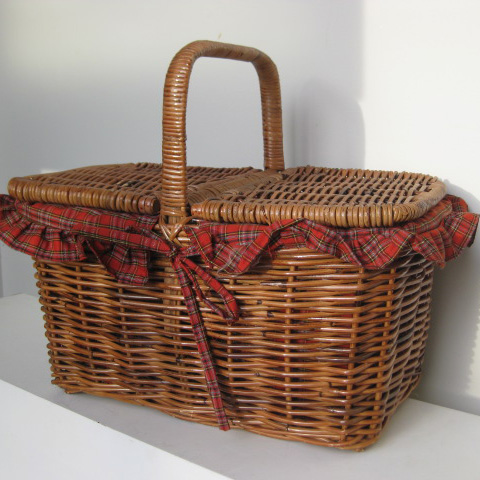 BASKET, Picnic - Classic w Red Tartan